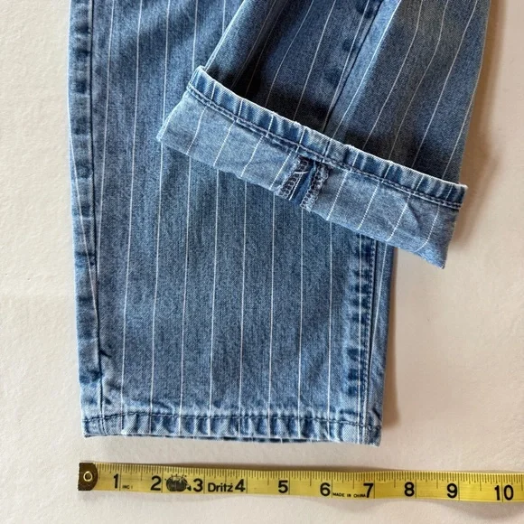 Madewell The Perfect Vintage Crop Jean High-Rise Pinstripe Edition L3915 (32) - Picture 10 of 16